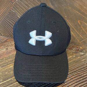 Under Armour Kids Black Cap with White Logo Patch
